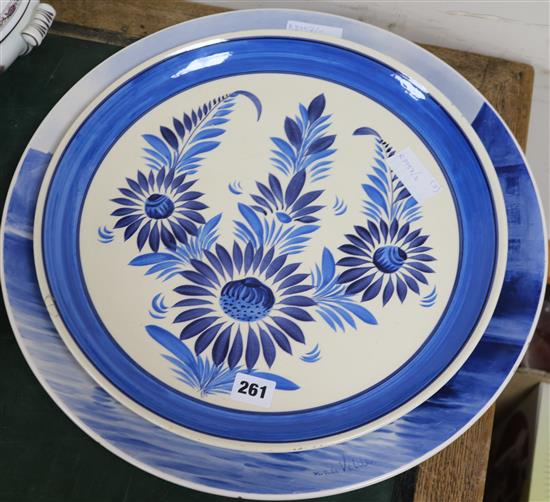 A Quimper dish and a large Delft dish (2)